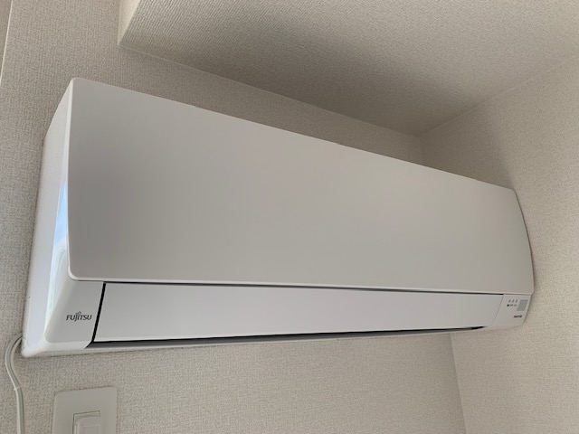 広島市東区温品　富士通ノーマルエアコンクリーニング